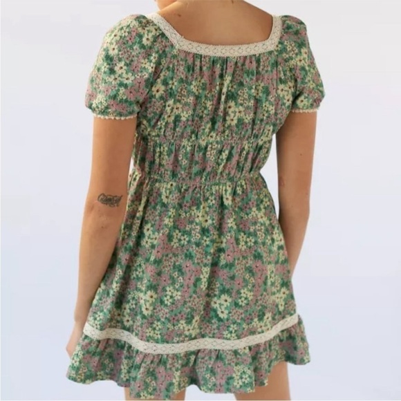 Urban Outfitters | Prairie Floral Scoop Neck Mini Dress - Picture 2 of 6